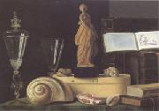 Sebastian Stoskopff Still Life with a Statuette and Shells (mk05) France oil painting reproduction